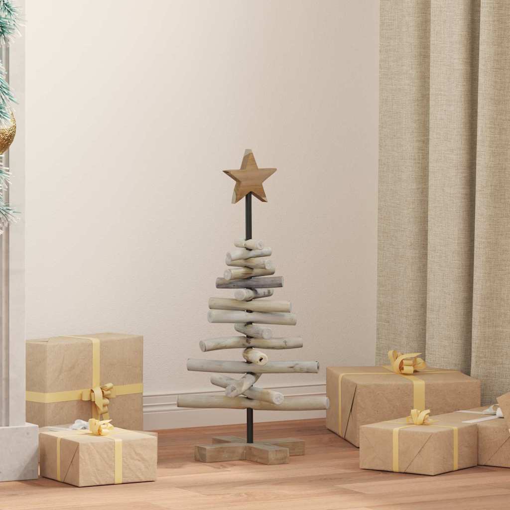 Christmas Tree with Stand Brown 60 cm Solid teak wood